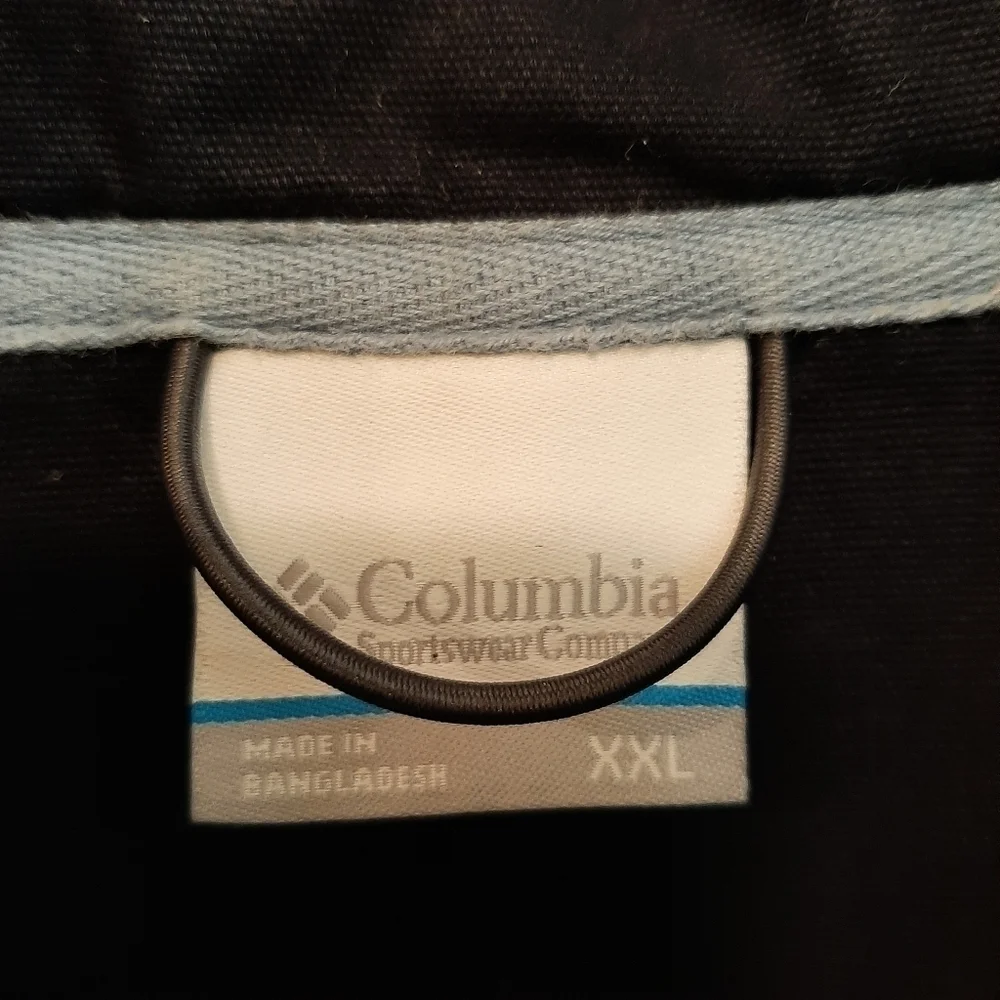 Columbia Steens Mountain Zip Up Fleece Colorblock Jacket XXL Grey Blue Shacket